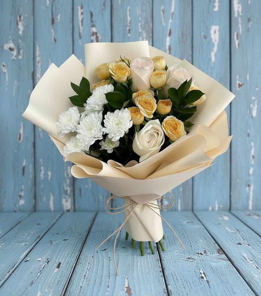 Букет цветов из: Розы и Хризантемы в Алзамае