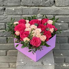 Цветочная композиция из Розы в коробке #REPLACE_PRED# Алзамае