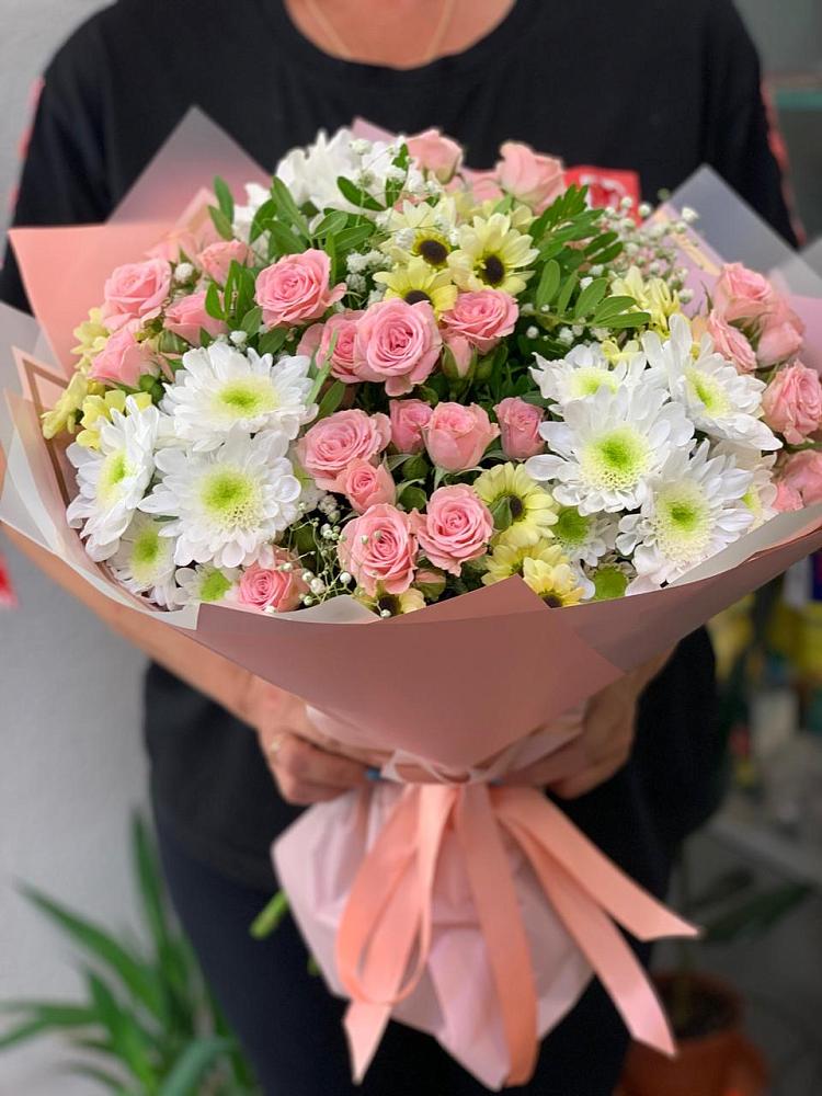Букет цветов из: Розы и Хризантемы в Алзамае