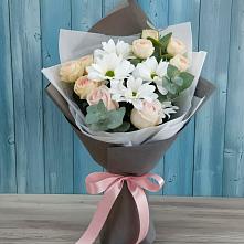 Букет цветов из:  Хризантемы и Розы #REPLACE_PRED# Алзамае