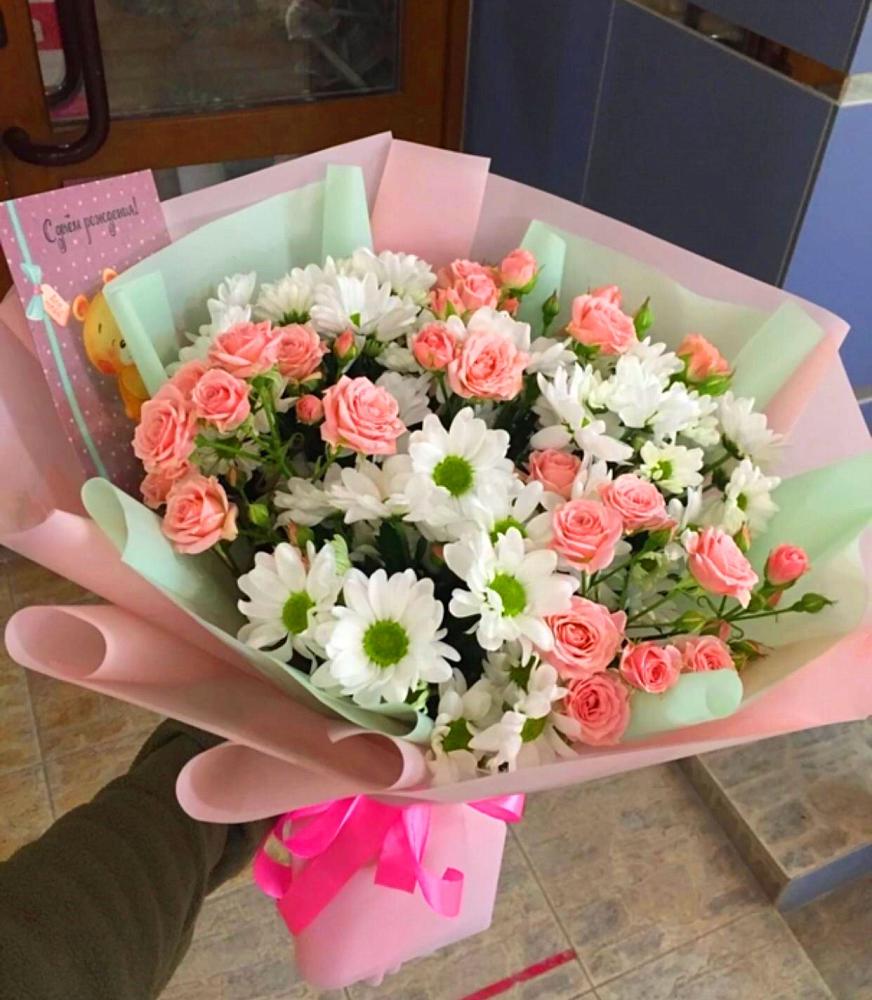 Букет цветов из: Розы и Хризантемы в Алзамае