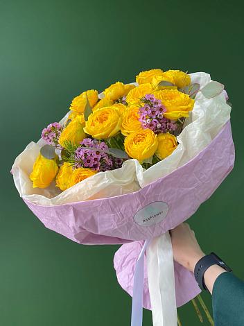 Букет Кустовые желтые розы в Алзамае