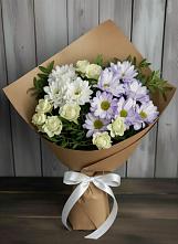 Букет цветов из:  Хризантемы и Розы #REPLACE_PRED# Алзамае