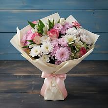 Букет цветов из:  Хризантемы, Альстромерии и Розы в Алзамае