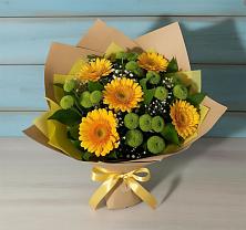 Букет цветов из:  Герберы и Хризантемы в Алзамае