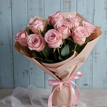 9 розовых роз в Алзамае Букет цветов из:  Розы в Алзамае