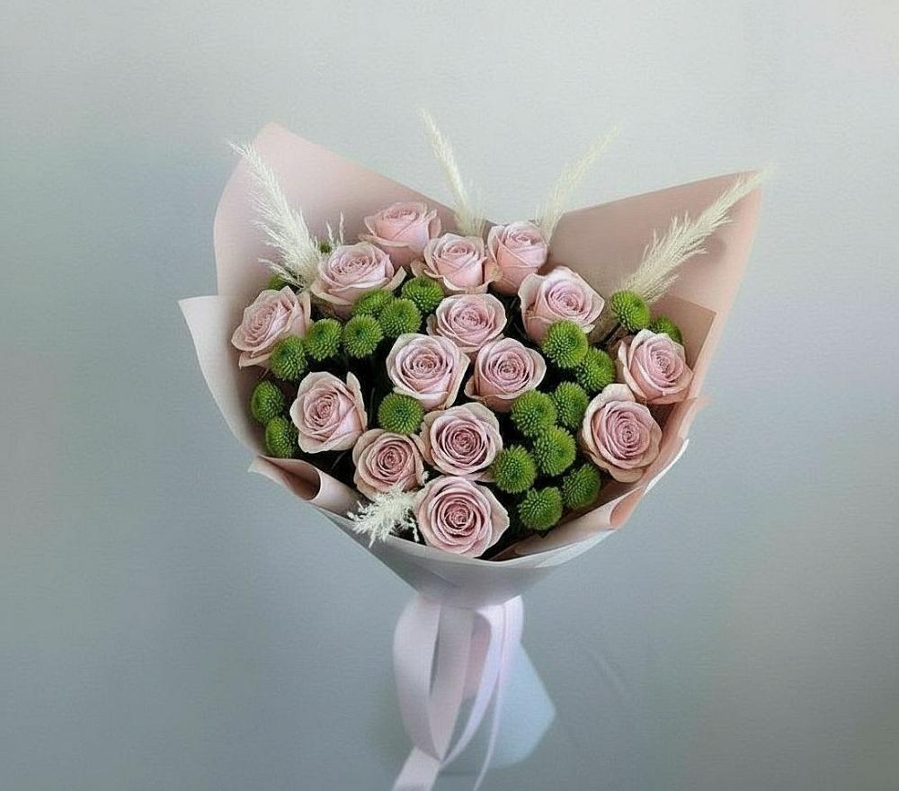 Букет цветов из: Розы и Хризантемы в Алзамае