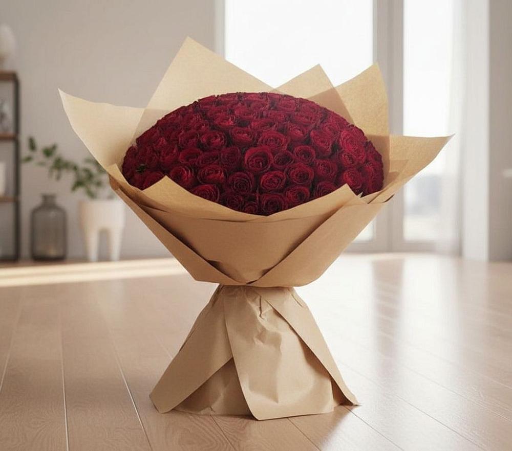 Букет 101 Красная роза в Алзамае