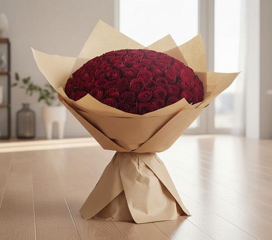 Букет 101 Красная роза в Алзамае