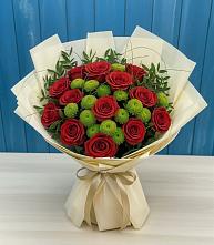 Букет цветов из:  Розы и Хризантемы в Алзамае