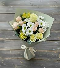 Букет цветов из:  Альстромерии, Розы и Хризантемы в Алзамае