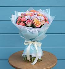 Букет цветов из:  Хризантемы и Розы в Алзамае