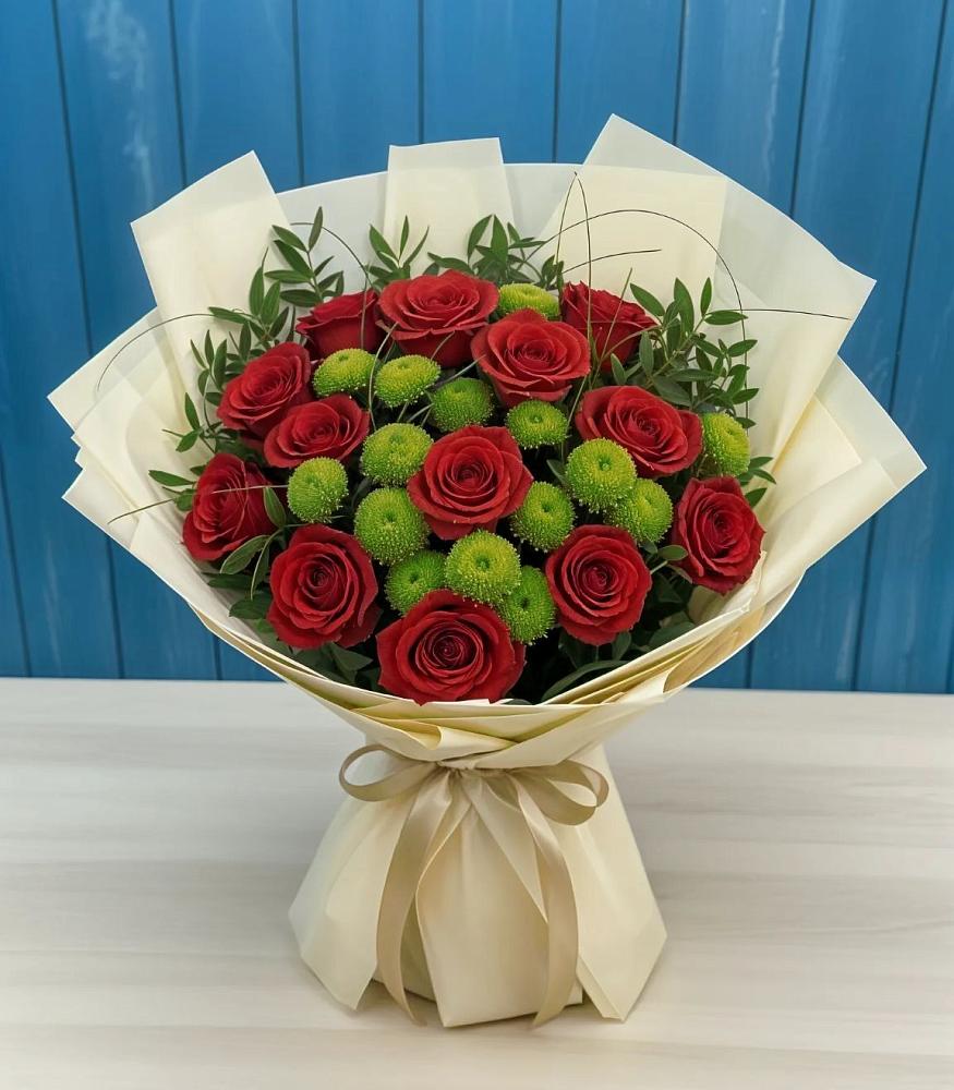 Букет цветов из: Розы и Хризантемы в Алзамае