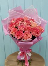 Букет 15 Розовых роз Равель в Алзамае